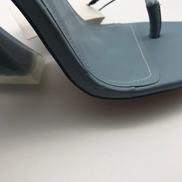 Zara Baby Blue Square Toe Thong Sandals - Picture 15 of 15